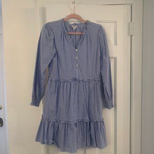J Crew blue and white striped dress